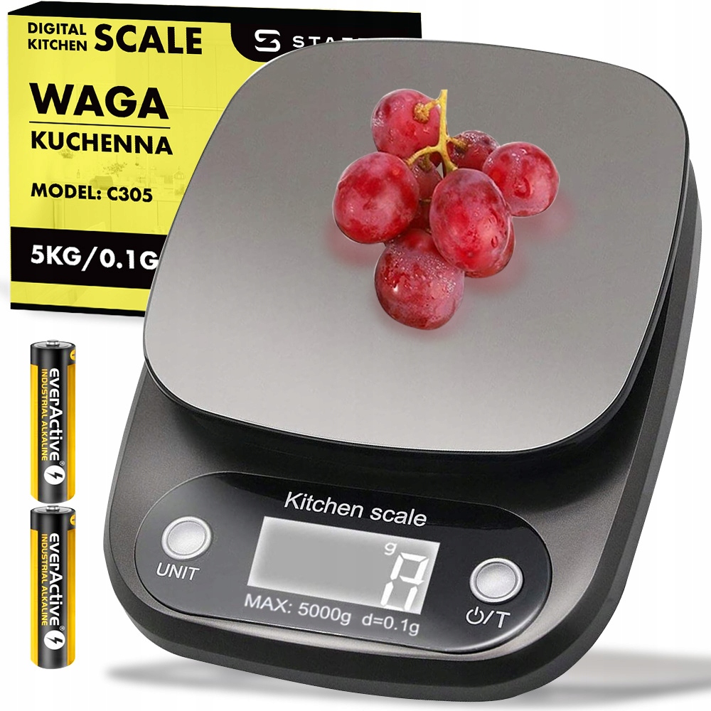 Stazer 08142 kuchynská váha strieborná/šedá 5 kg